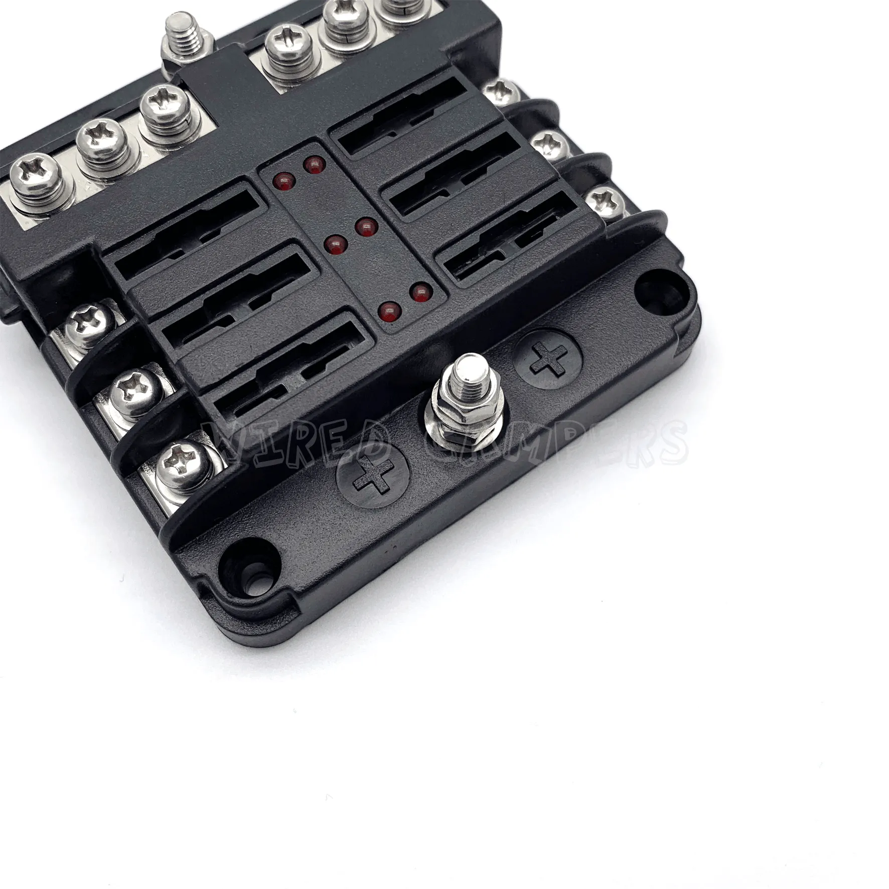 12V 6 Way Blade Fuse Box Block Holder With LED Indicator & Fuses