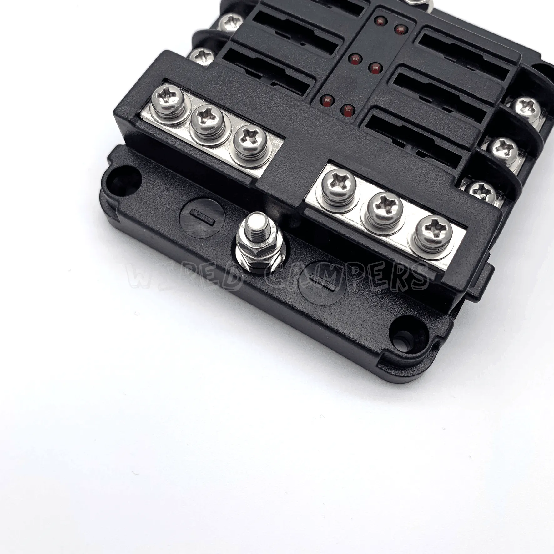 12V 6 Way Blade Fuse Box Block Holder With LED Indicator & Fuses