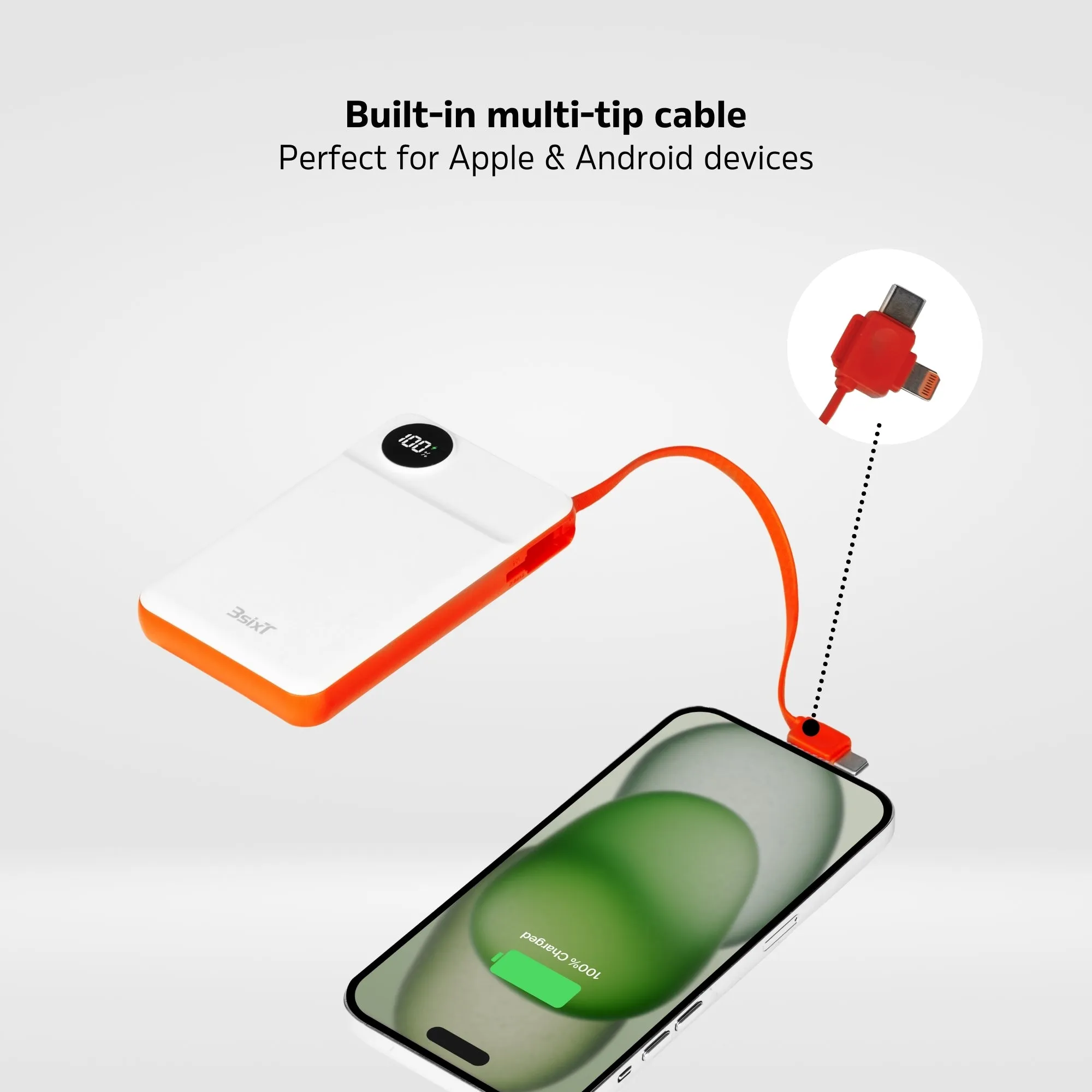 3sixT JetPak 3 in 1 Wireless 10000mAh Power Bank