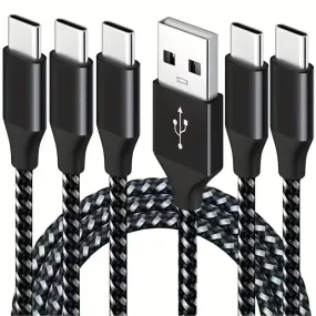 5-Pack: USB Type-C Fast Charging Cable