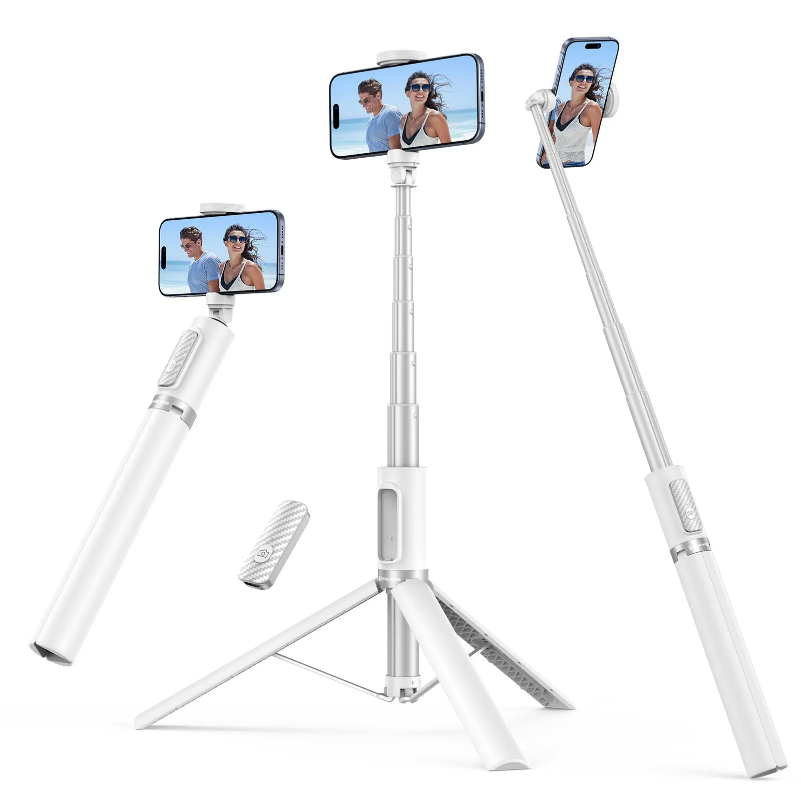 55 Inch Extendable Selfie Tripod, Phone Tripod Stand