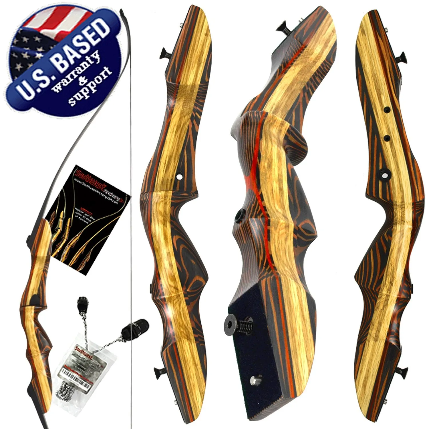 62" TIGERSHARK PRO TAKEDOWN RECURVE BOW