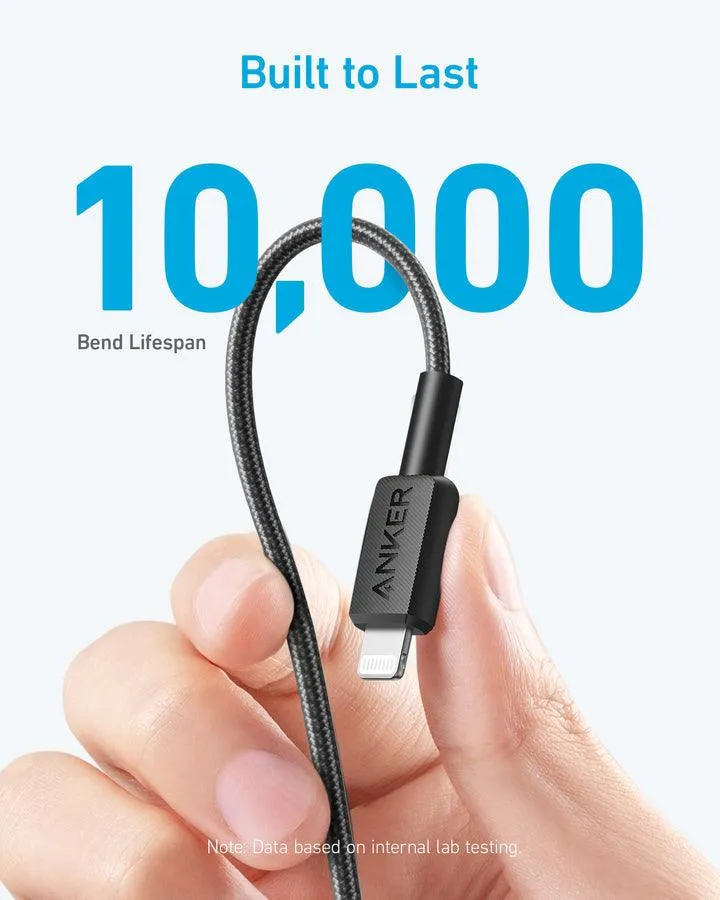 Anker 322 USB-C to Lightning Cable Braided (1.8m/6ft) -Black