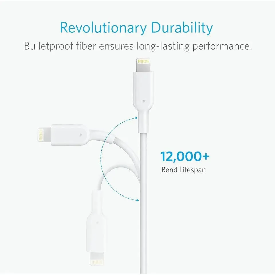 Anker PowerLine II Lightning Cable [MFi Certified] 1ft/0.3m Cable