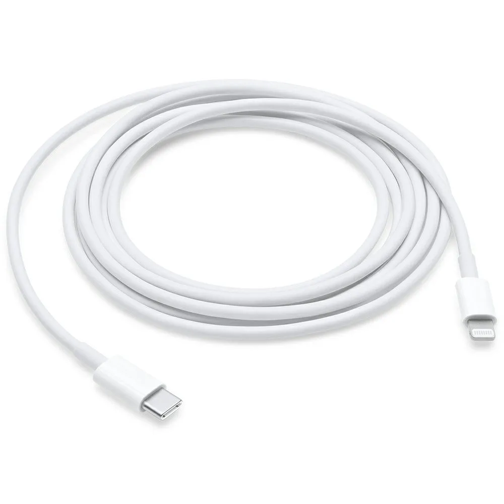 White Apple 2M Lightning to USB-C Cable - Model MW2R3ZM/A