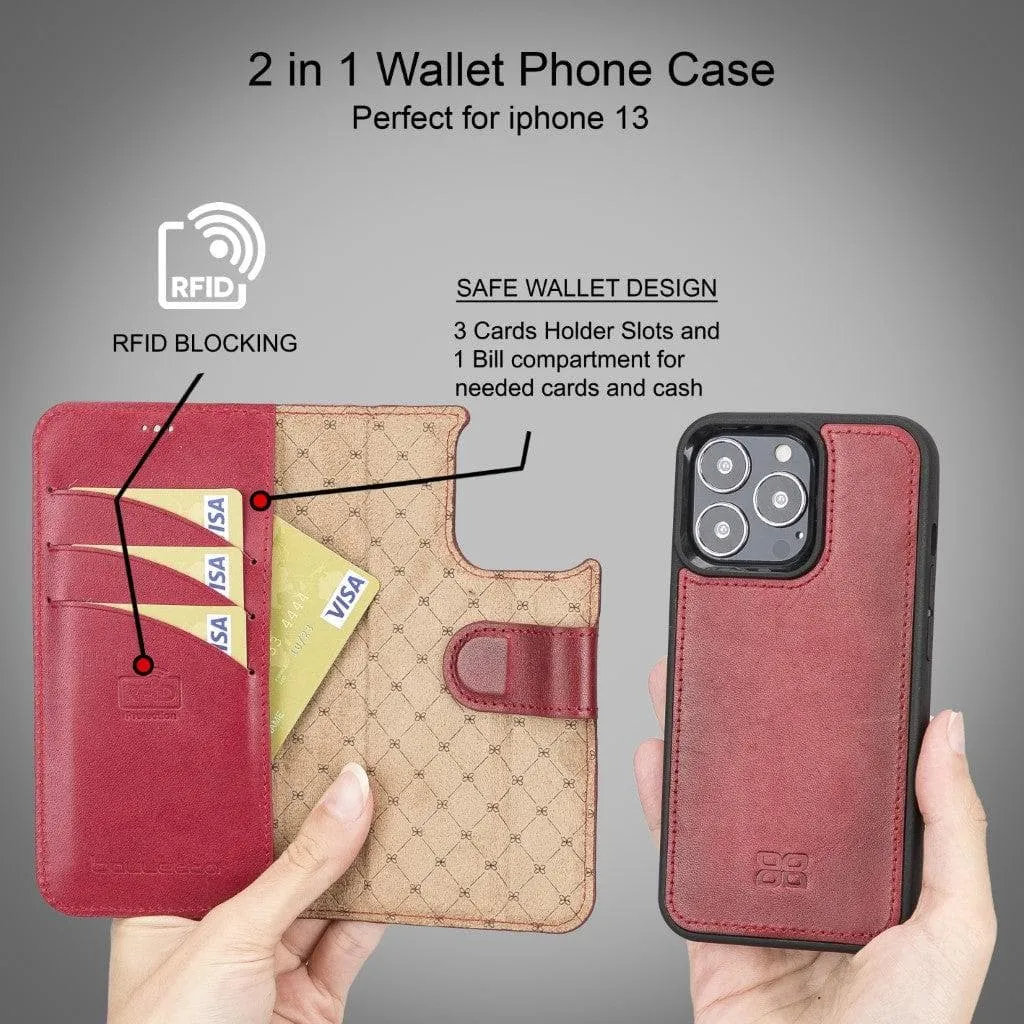 Apple iPhone 13 Series Detachable Leather Wallet Case - MW