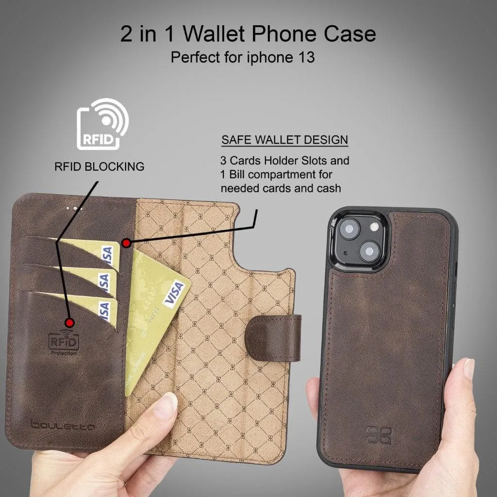 Apple iPhone 13 Series Detachable Leather Wallet Case - MW