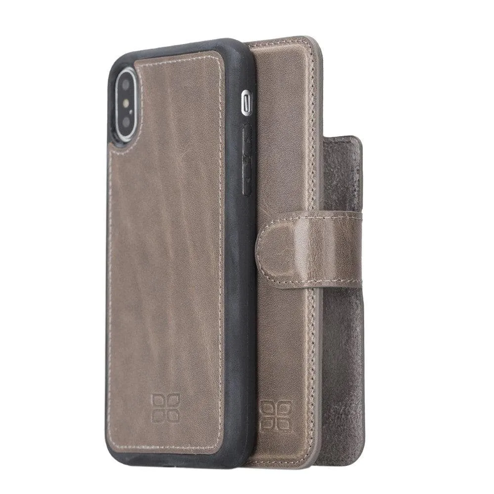 Apple iPhone X Series Detachable Leather Wallet Case - MW