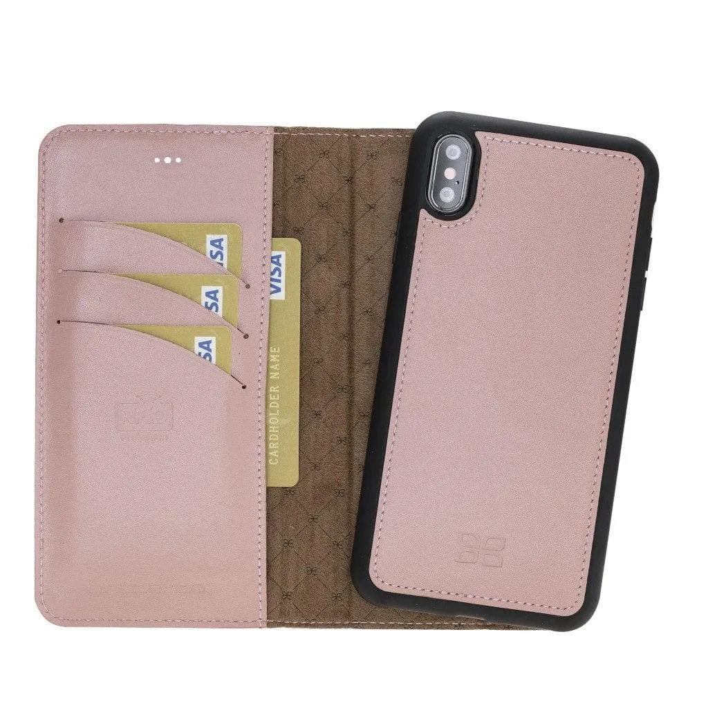 Apple iPhone X Series Detachable Leather Wallet Case - MW