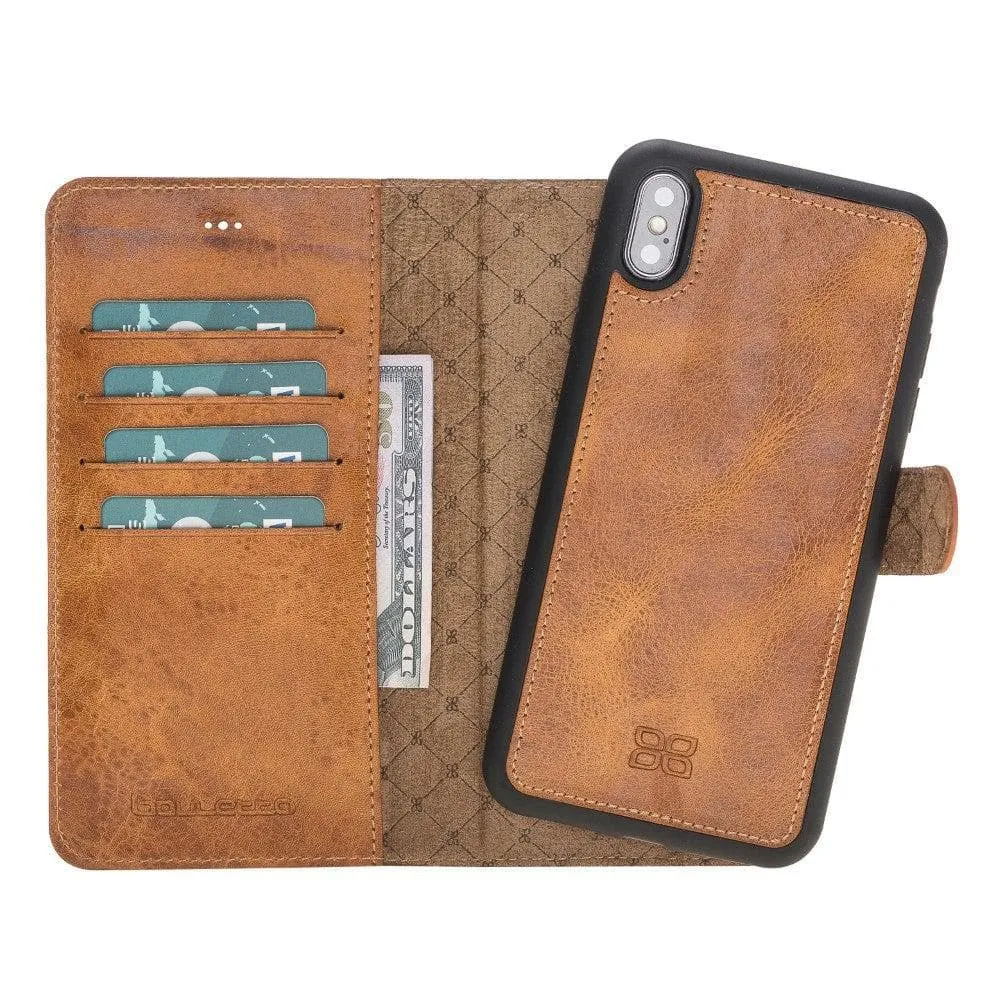 Apple iPhone X Series Detachable Leather Wallet Case - MW