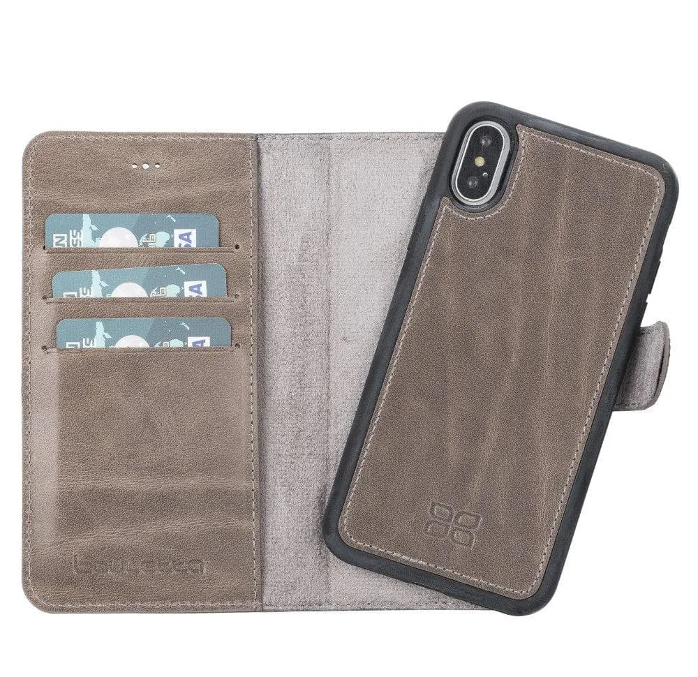 Apple iPhone X Series Detachable Leather Wallet Case - MW