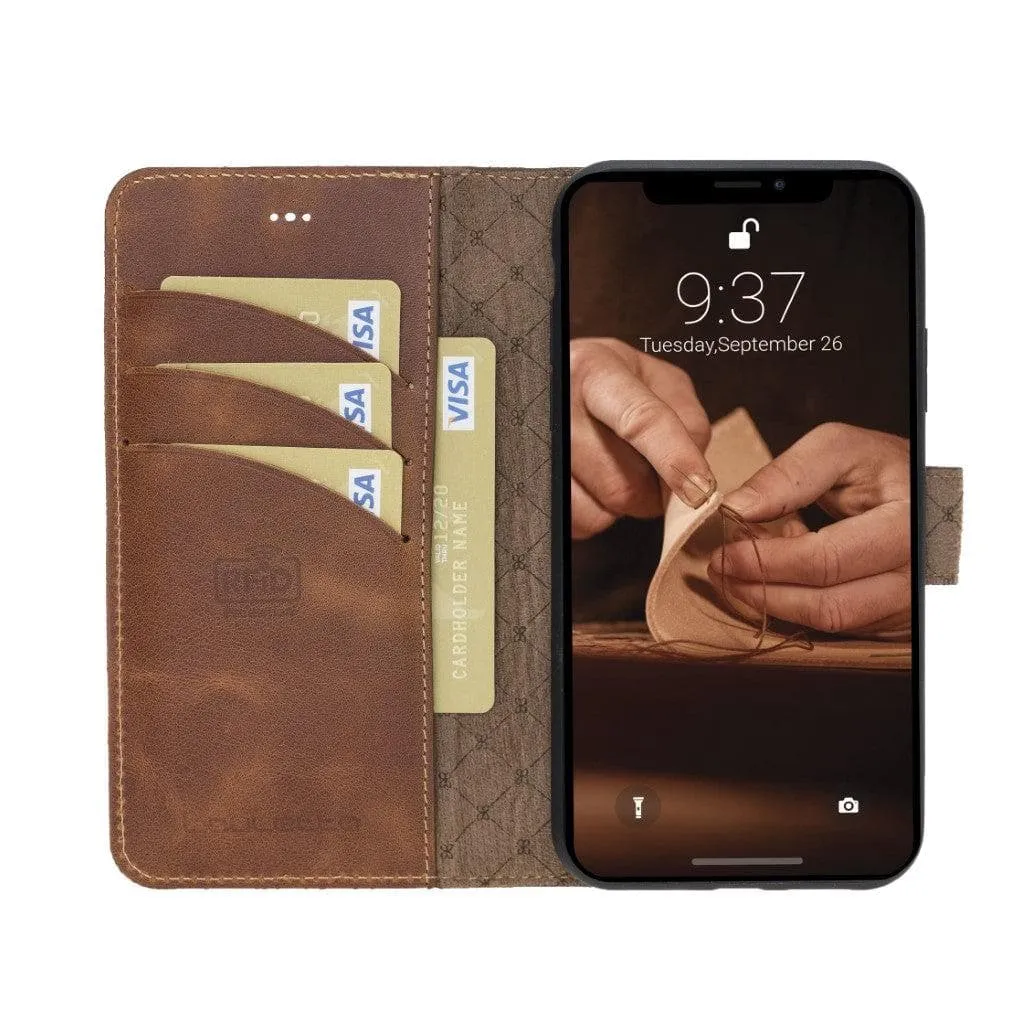 Apple iPhone X Series Detachable Leather Wallet Case - MW