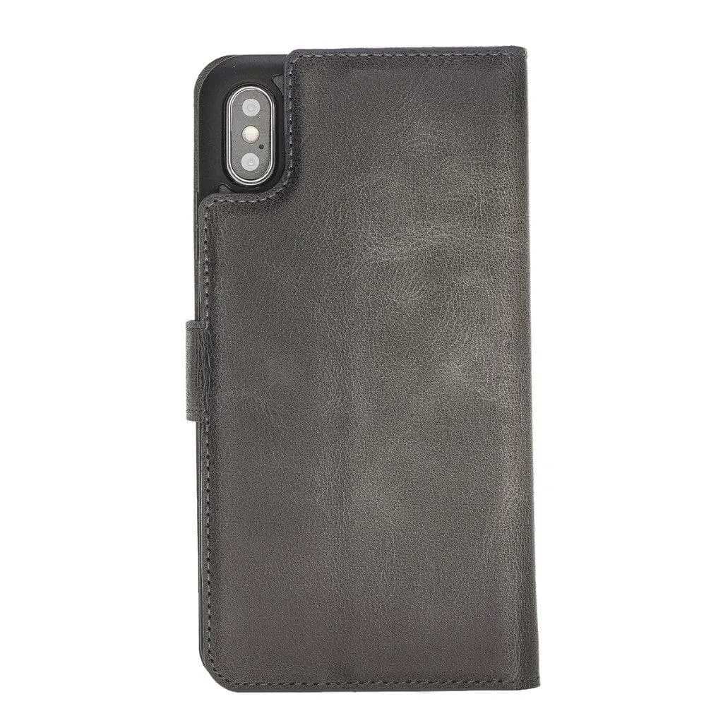 Apple iPhone X Series Detachable Leather Wallet Case - MW