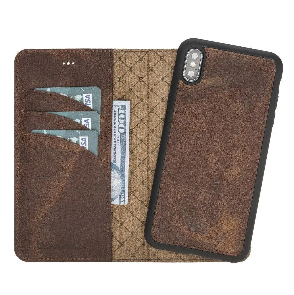 Apple iPhone X Series Detachable Leather Wallet Case - MW