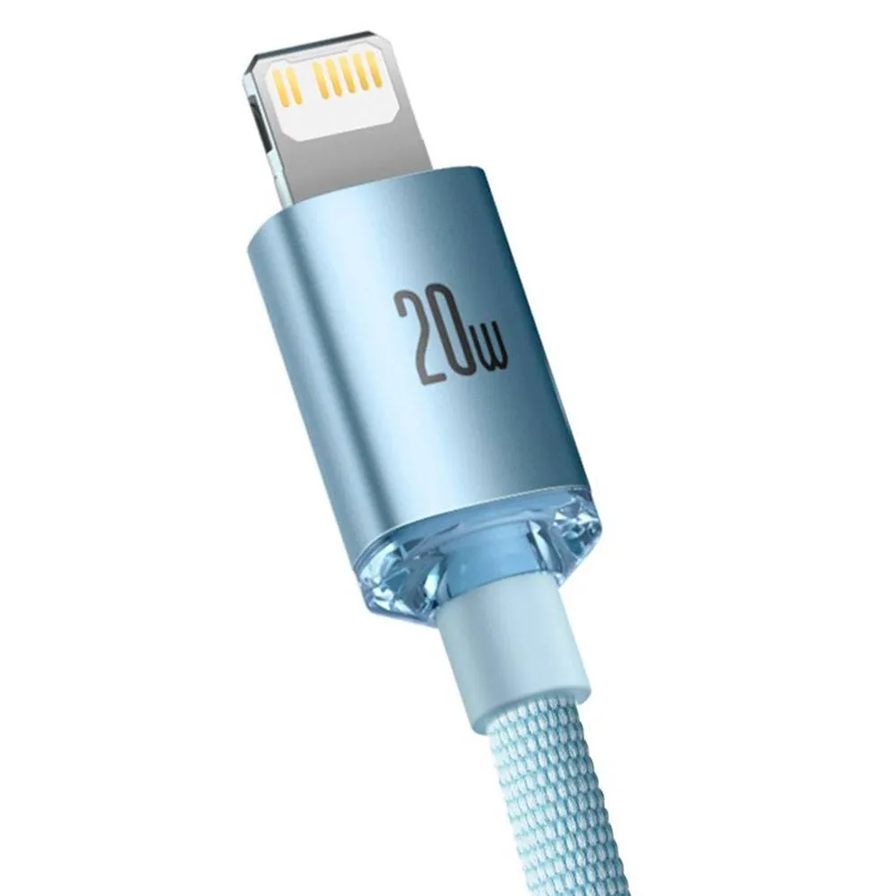 Baseus Crystal Shine Series CAJY001403 Type-C To Lightning Cable 20W Fast Charging 2m - Blue