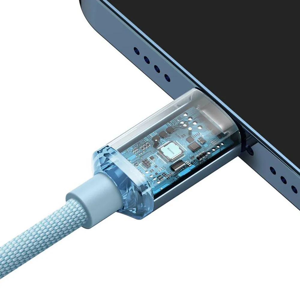 Baseus Crystal Shine Series CAJY001403 Type-C To Lightning Cable 20W Fast Charging 2m - Blue