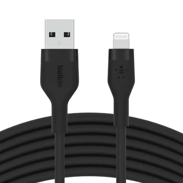 BELKIN BoostCharge Flex USB-A Cable with Lightning Connector Black