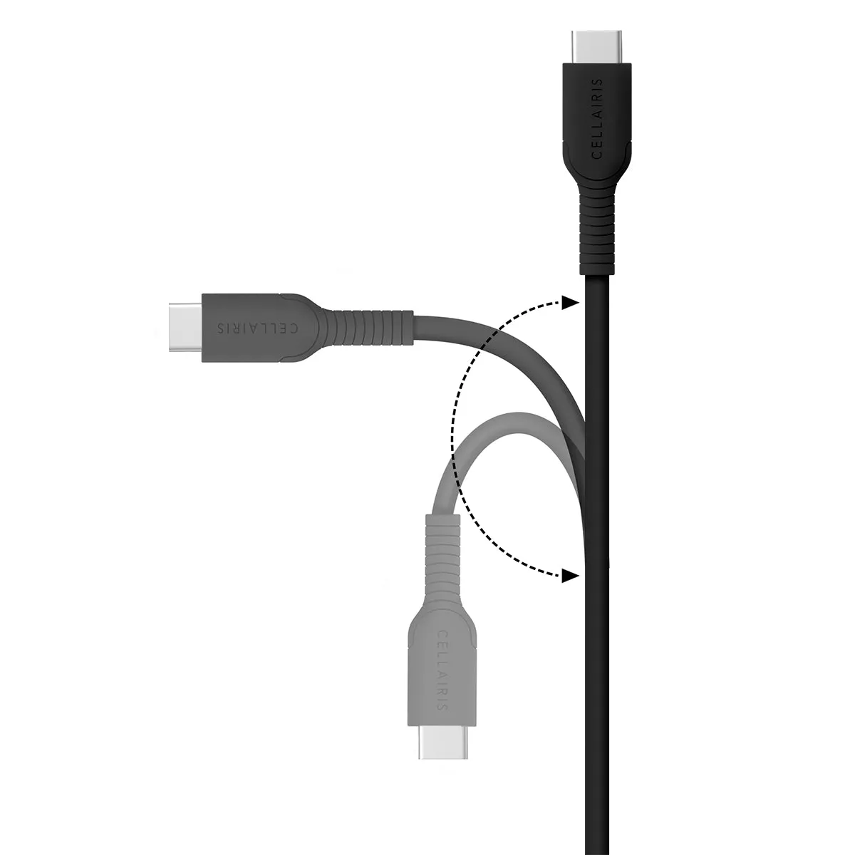 Charge Cable - 6FT USB-C to USB-C 60W Black Cables