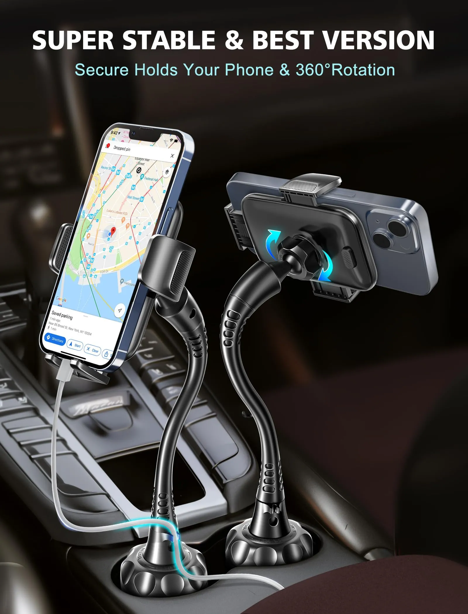 Cup Holder Phone Mount Gooseneck Version - TBC2