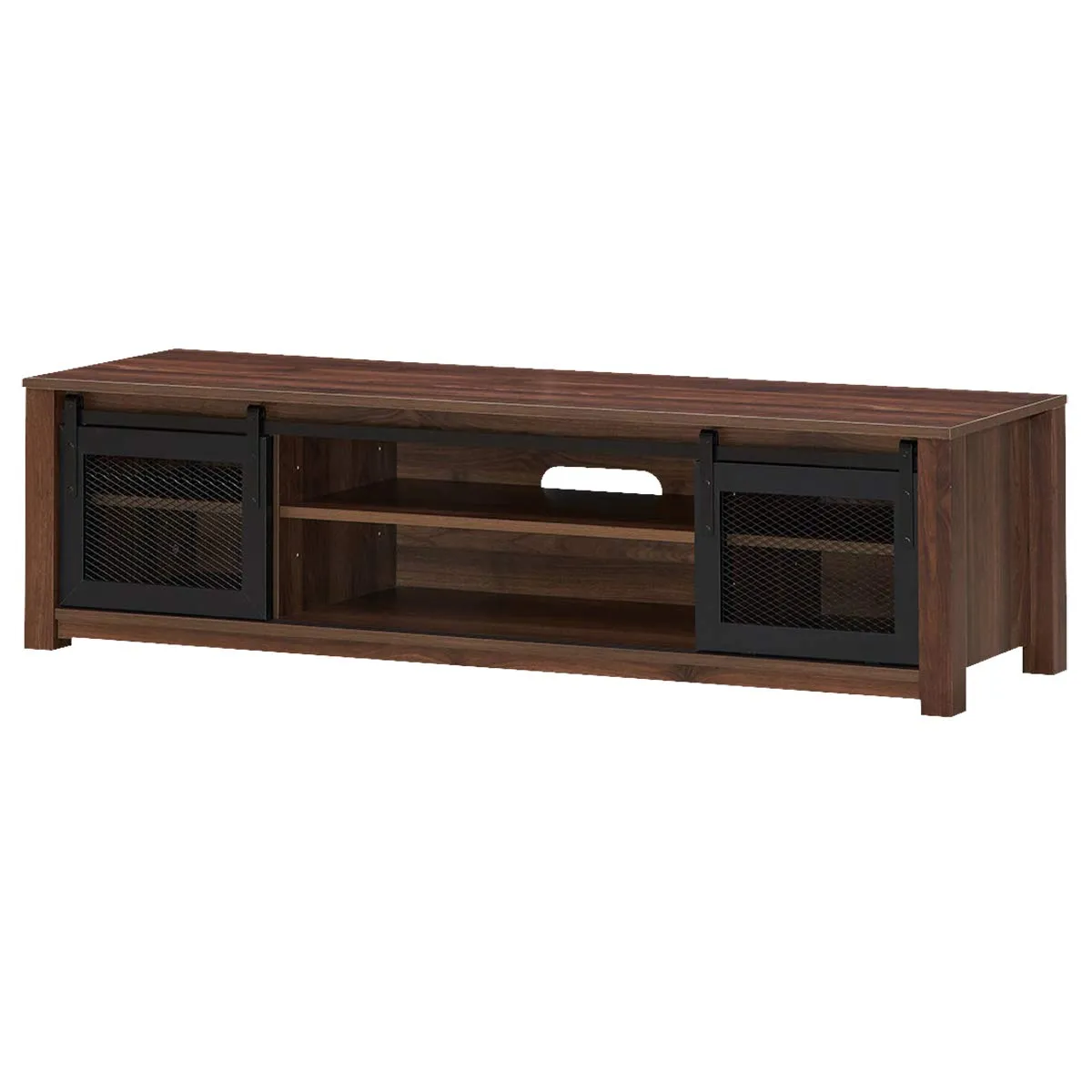 Farmhouse TV Stand, Living Room Console Storage Cabinet for TVs up to 65" Flat Screen