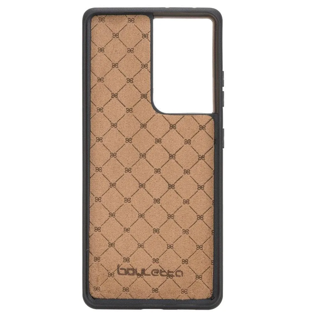 Flex Cover Back with Card Holder Leather Cases for Samsung Galaxy S21 Series