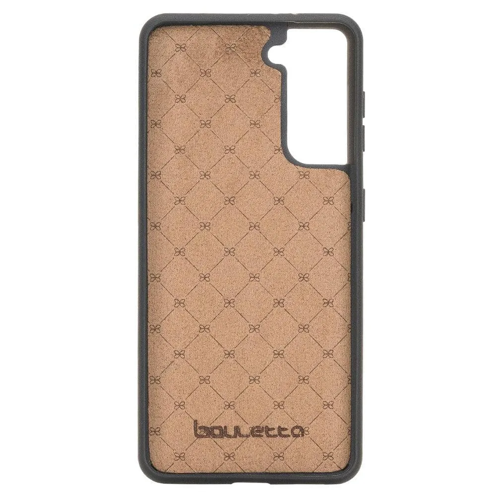 Flex Cover Back with Card Holder Leather Cases for Samsung Galaxy S21 Series