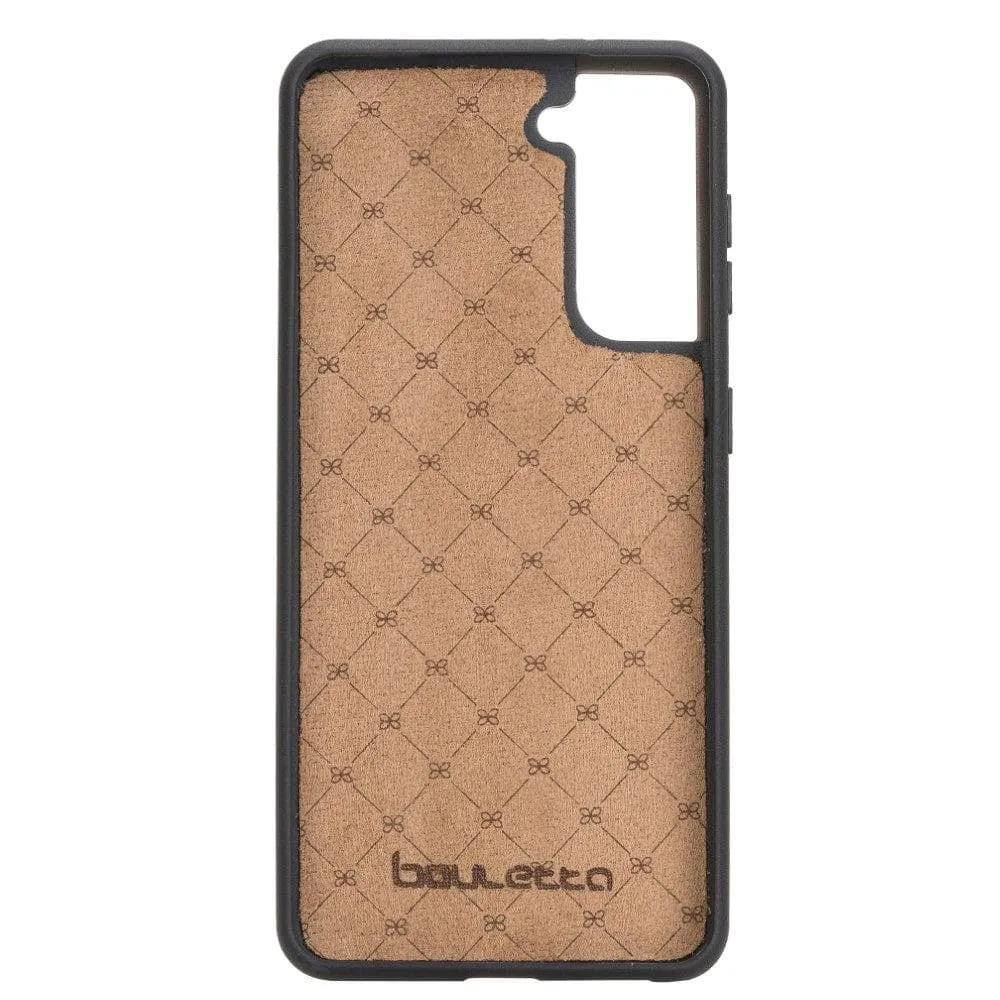 Flex Cover Back with Card Holder Leather Cases for Samsung Galaxy S21 Series