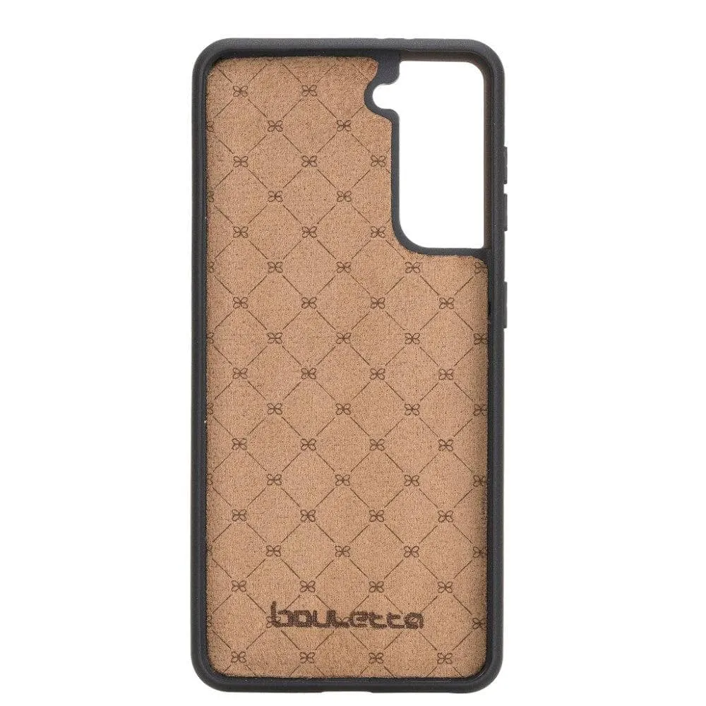 Flex Cover Back with Card Holder Leather Cases for Samsung Galaxy S21 Series