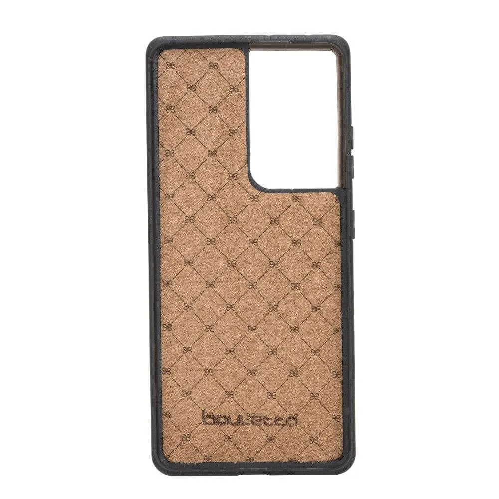 Flex Cover Back with Card Holder Leather Cases for Samsung Galaxy S21 Series