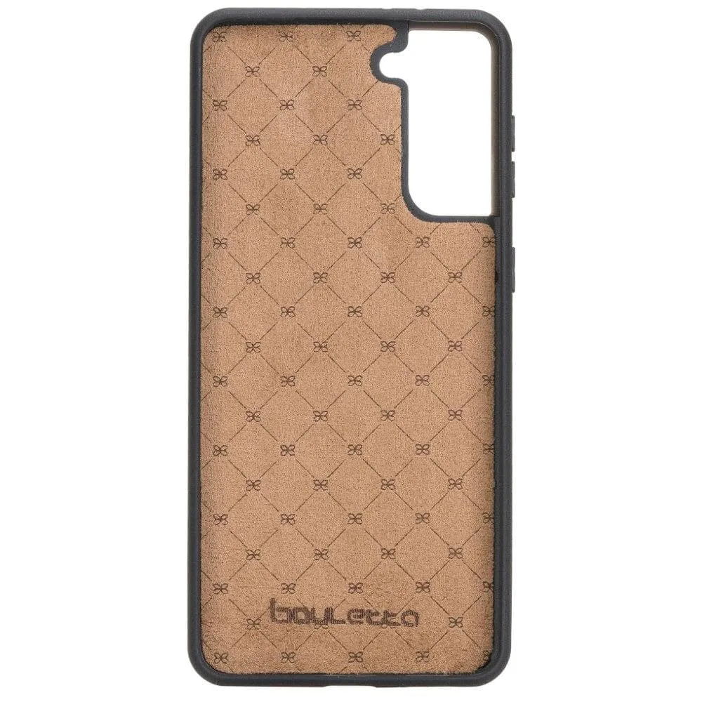 Flex Cover Back with Card Holder Leather Cases for Samsung Galaxy S21 Series