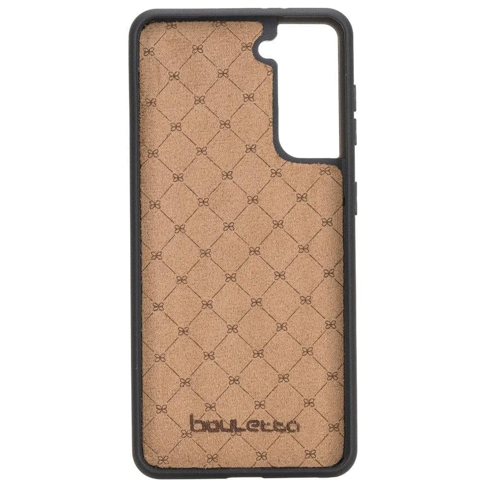 Flex Cover Back with Card Holder Leather Cases for Samsung Galaxy S21 Series