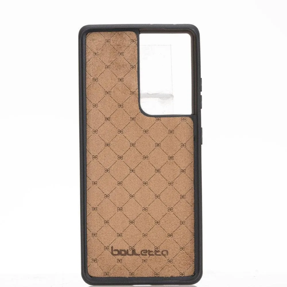 Flex Cover Back with Card Holder Leather Cases for Samsung Galaxy S21 Series