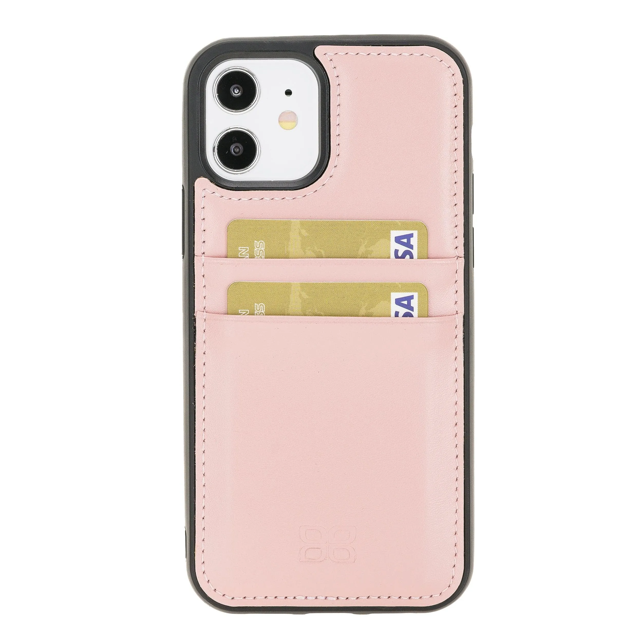 Flexible Leather Back Cover with Card Holder for iPhone 12 Series