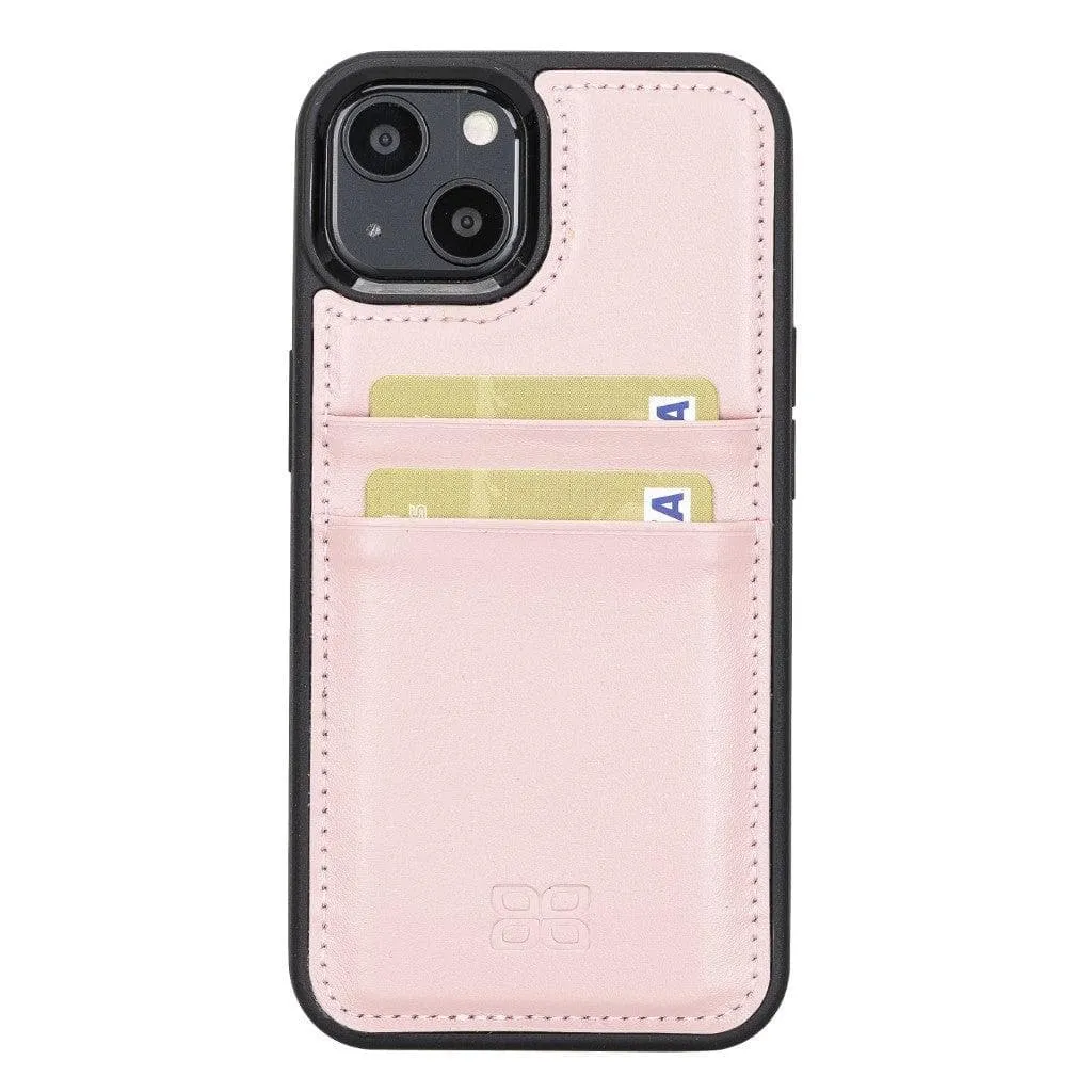 Flexible Leather Back Cover with Card Holder for iPhone 13 Series