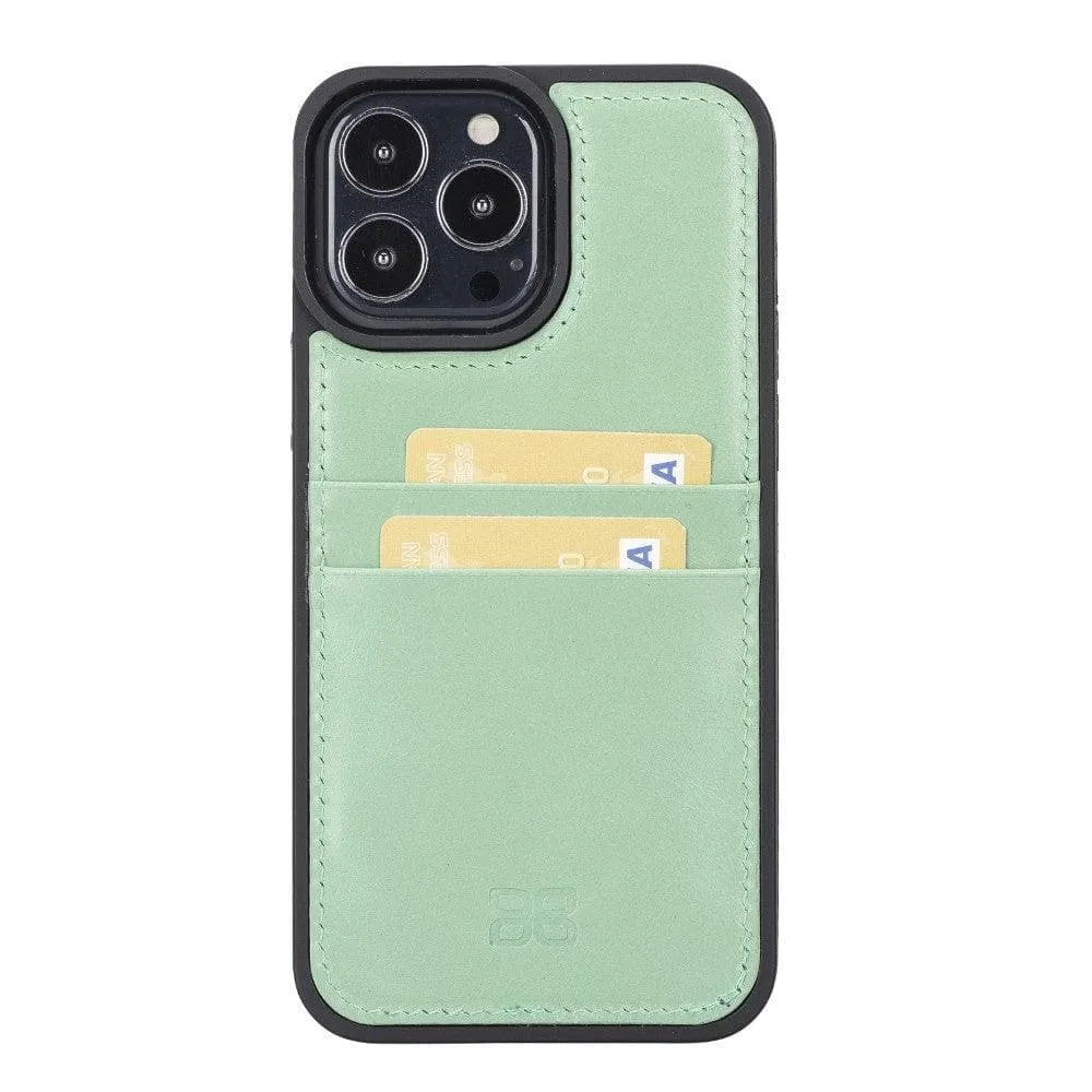 Flexible Leather Back Cover with Card Holder for iPhone 13 Series