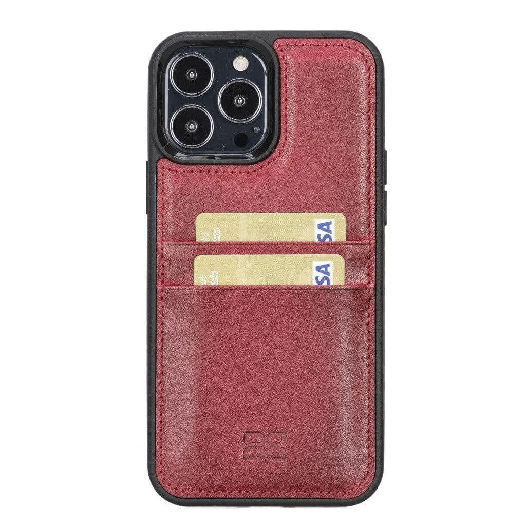 Flexible Leather Back Cover with Card Holder for iPhone 13 Series