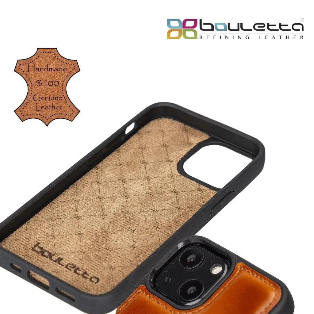 Flexible Leather Back Cover with Card Holder for iPhone 13 Series