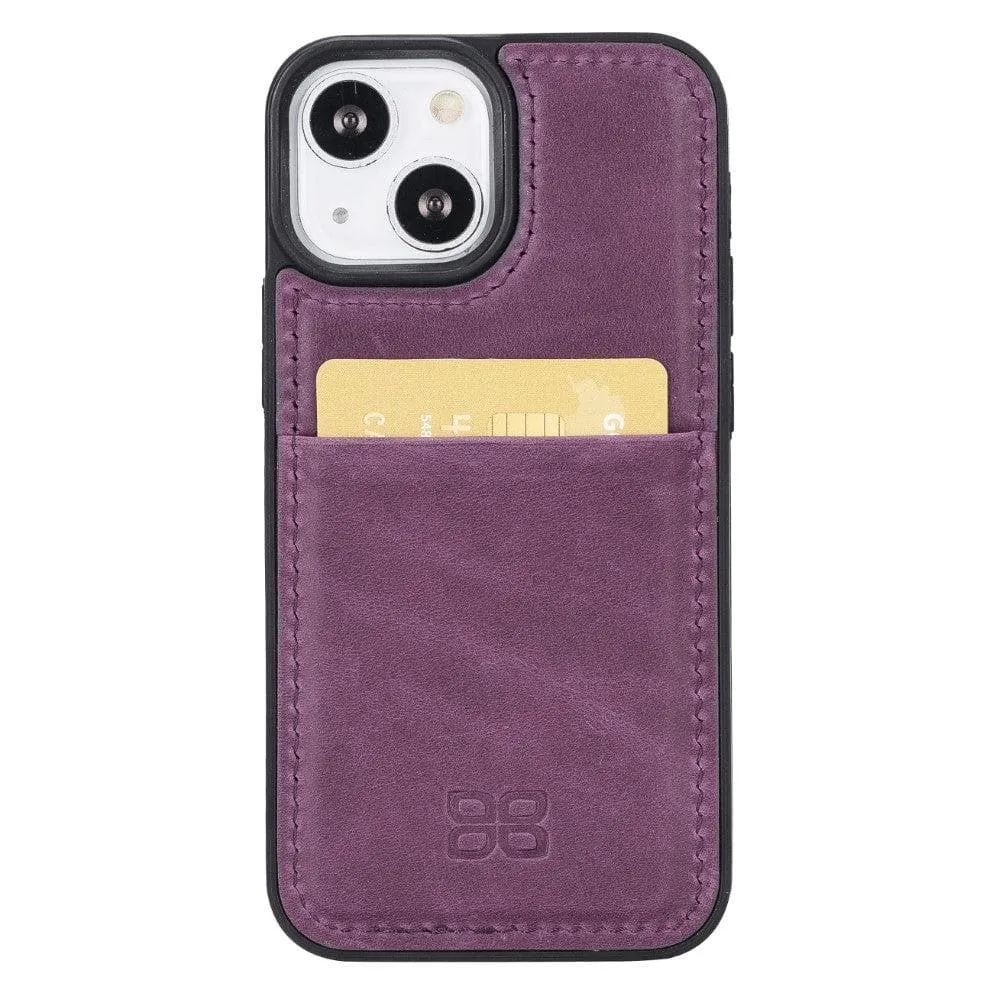 Flexible Leather Back Cover with Card Holder for iPhone 13 Series