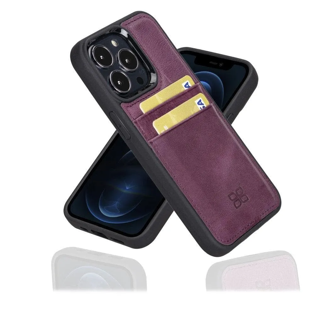 Flexible Leather Back Cover with Card Holder for iPhone 13 Series