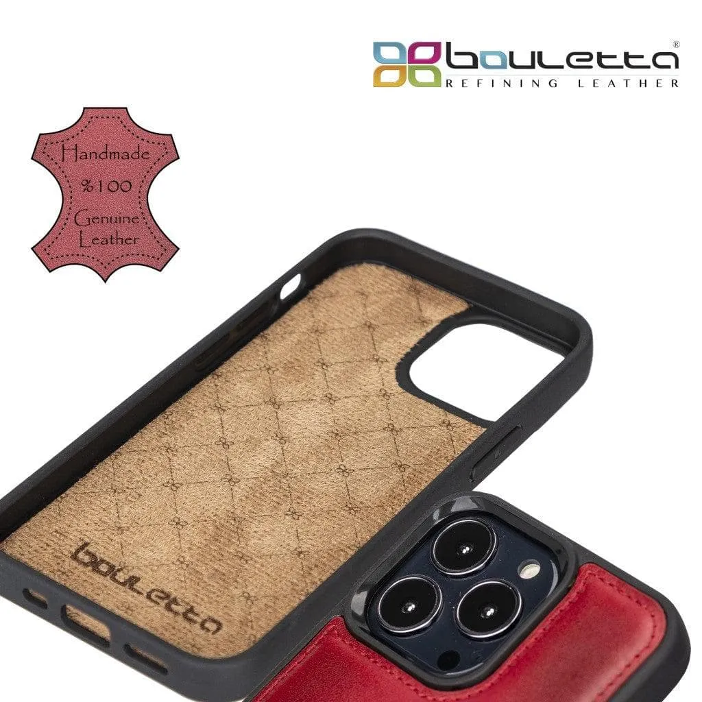 Flexible Leather Back Cover with Card Holder for iPhone 13 Series