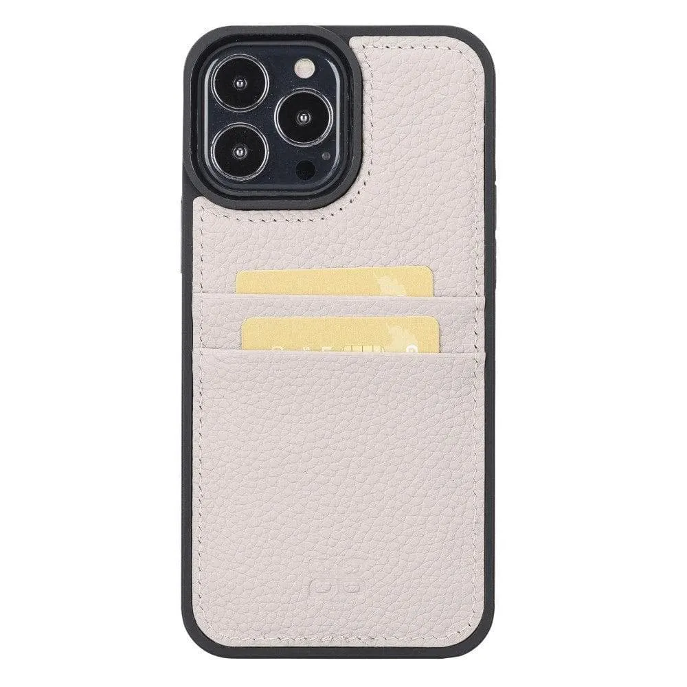 Flexible Leather Back Cover with Card Holder for iPhone 13 Series