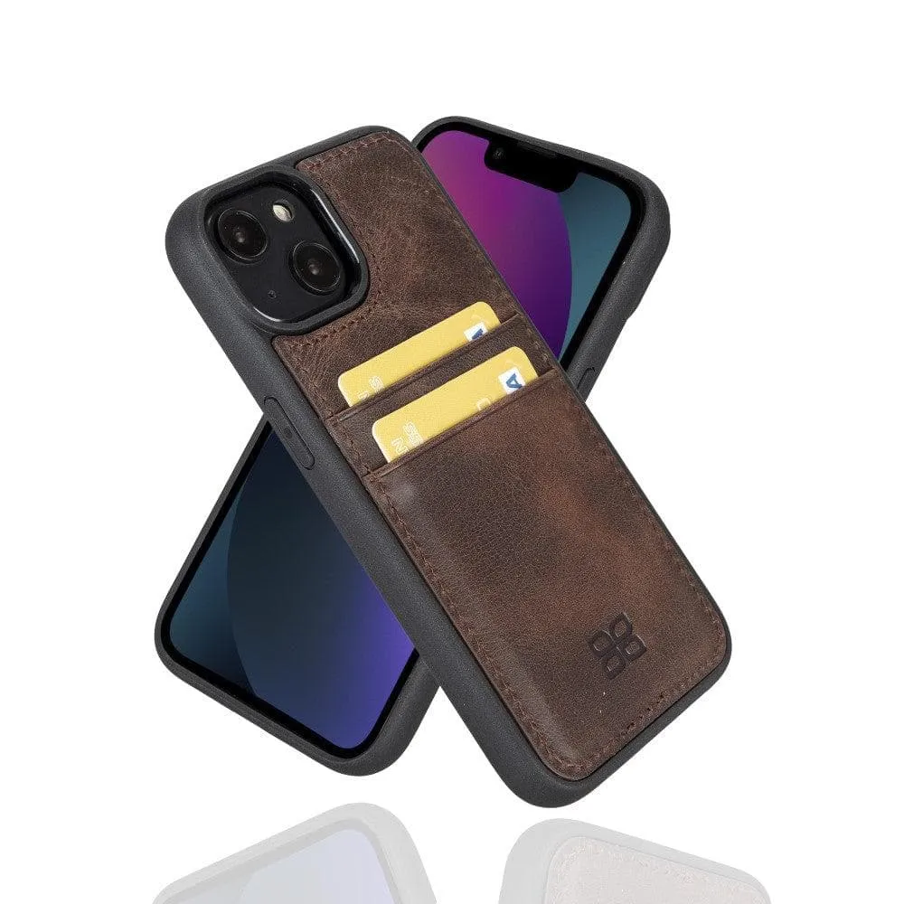 Flexible Leather Back Cover with Card Holder for iPhone 14 Series