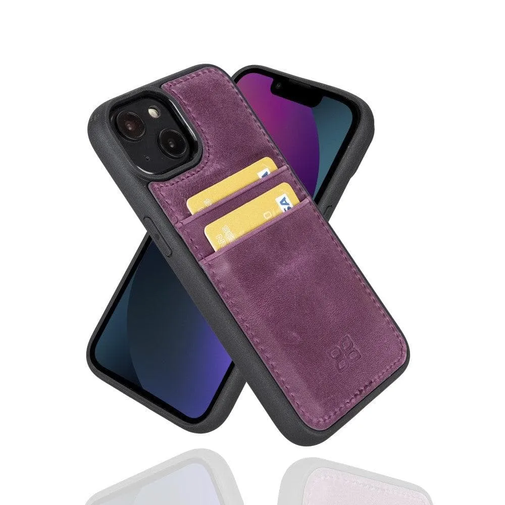 Flexible Leather Back Cover with Card Holder for iPhone 14 Series