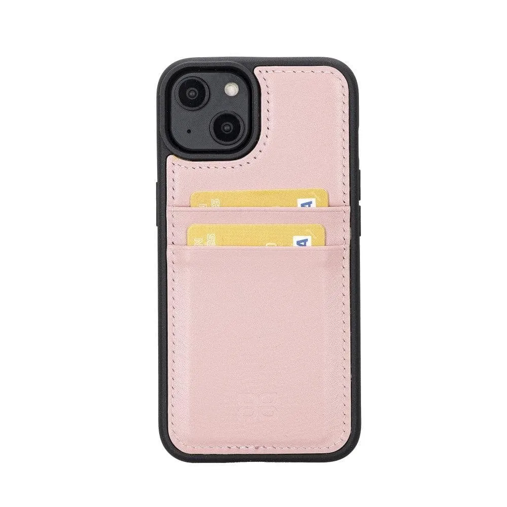 Flexible Leather Back Cover with Card Holder for iPhone 14 Series