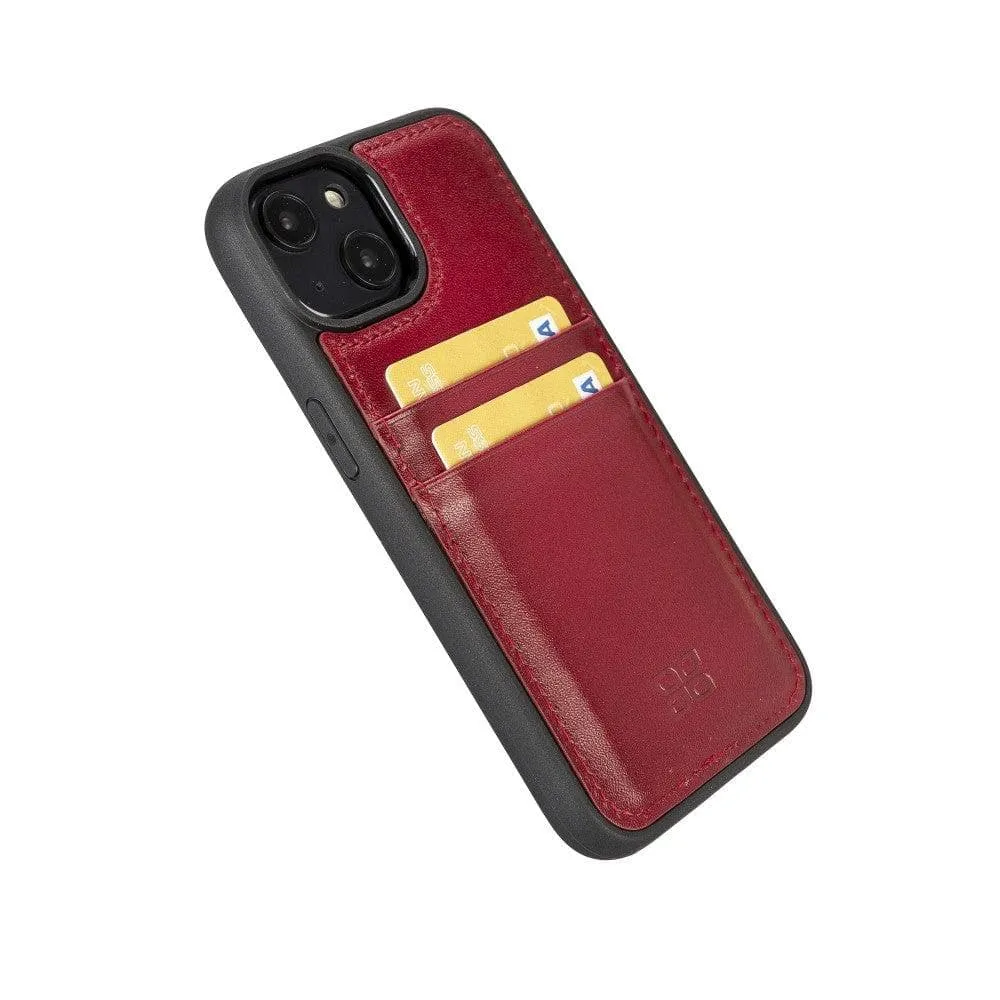 Flexible Leather Back Cover with Card Holder for iPhone 14 Series