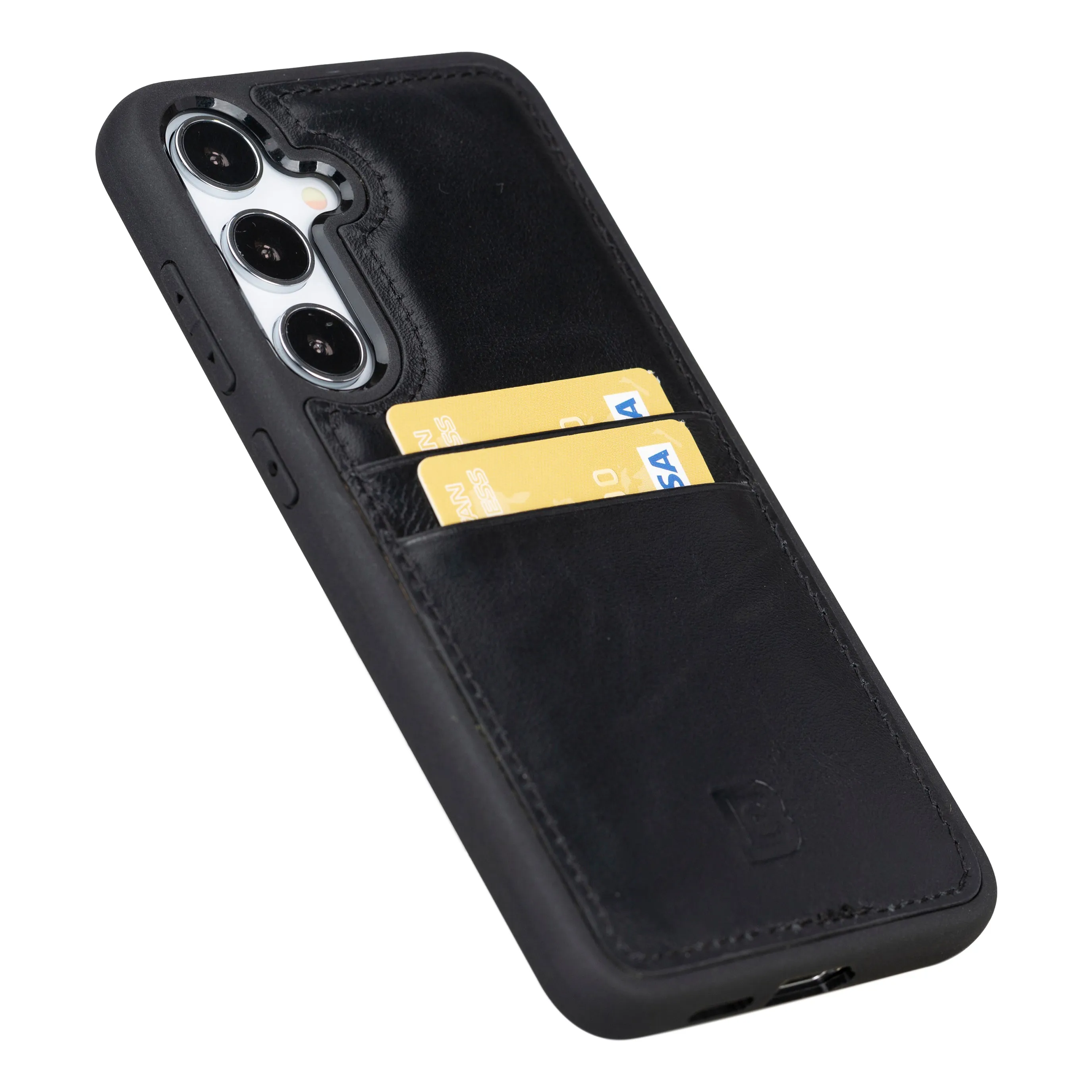 Flexible Leather Back Cover with Card Holder for Samsung Galaxy S24 Series