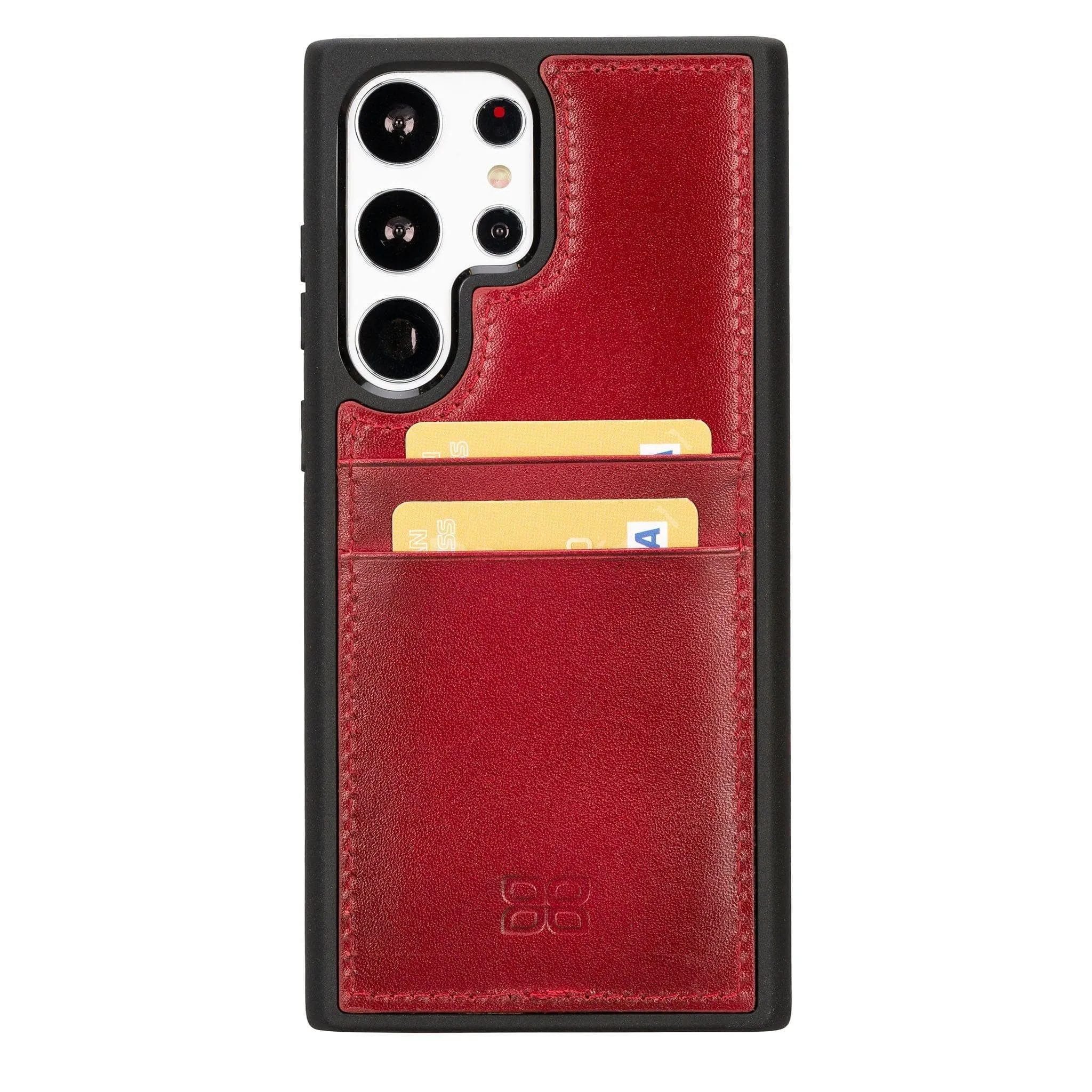 Flexible Leather Back Cover with Card Holder for Samsung Galaxy S24 Series