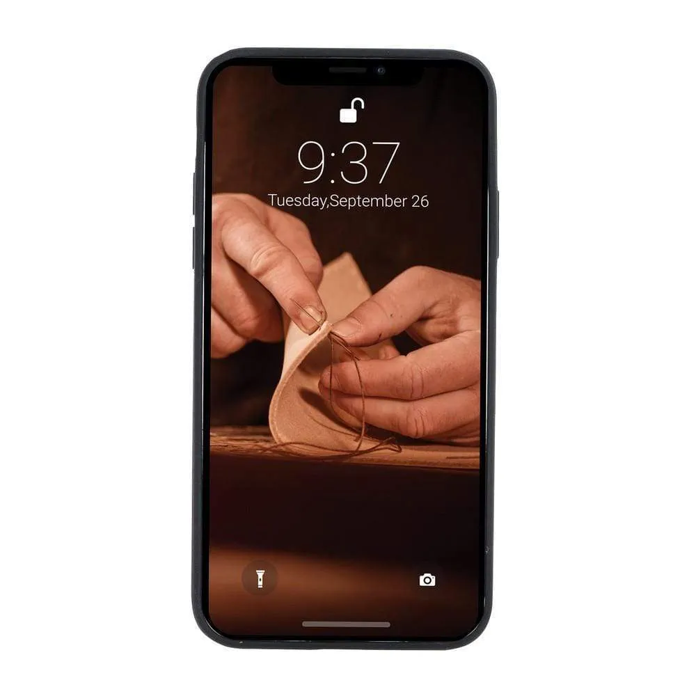 Flexible Leather Back Cover with Card Holders for Apple iPhone X Series