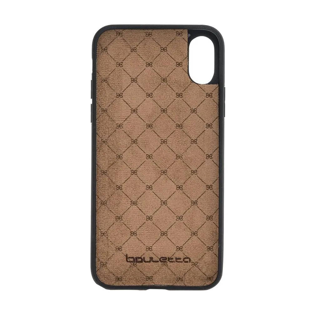 Flexible Leather Back Cover with Card Holders for Apple iPhone X Series