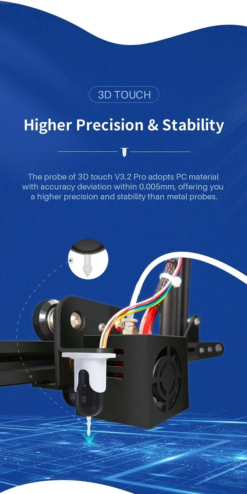 Geeetech 3D Touch Sensor V3.2 Pro Auto Bed Levelling Sensor High precision FDM 3D Printer Part Accessories